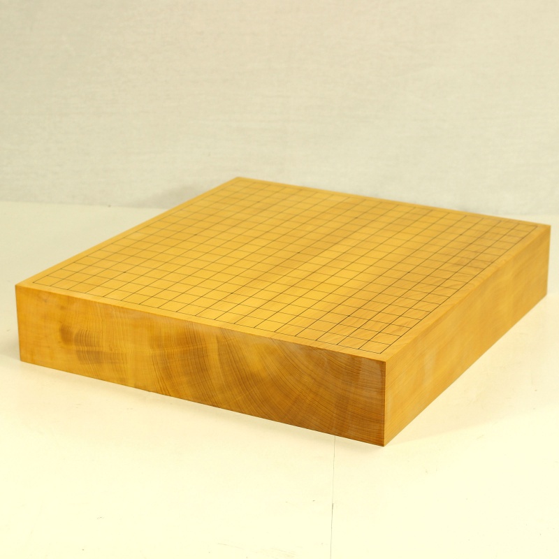 日本産本榧卓上碁盤2.1寸　板目　桐覆い付き