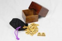 【中古美品】将棋駒　盛上錦旗【竹風作】駒箱付